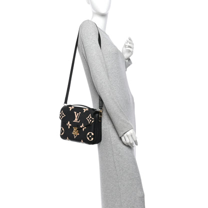 Louis Vuitton Empreinte Monogram Giant Pochette Metis Black Beige 2 of 9