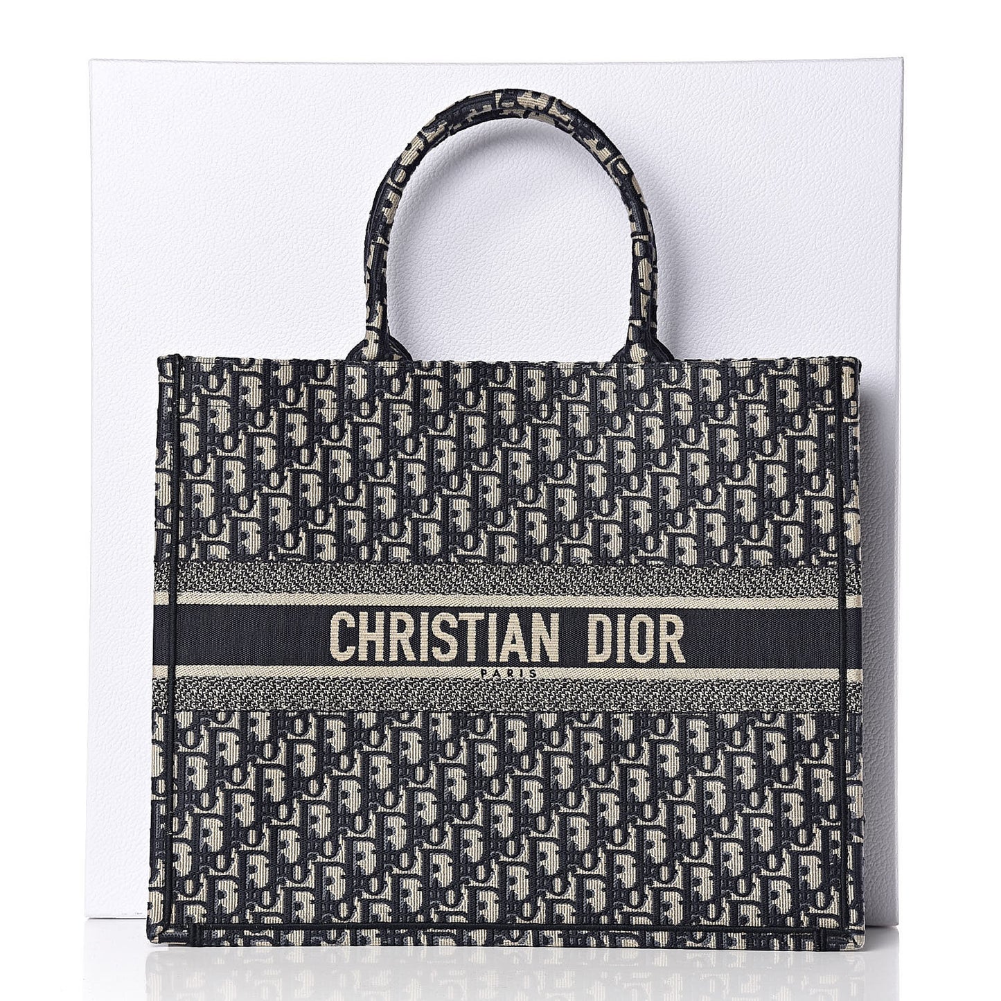 Oblique Book Tote Blue Multicolor