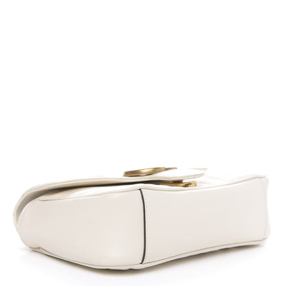 Gucci Calfskin Matelasse Mini GG Marmont Shoulder Bag White 4 of 10