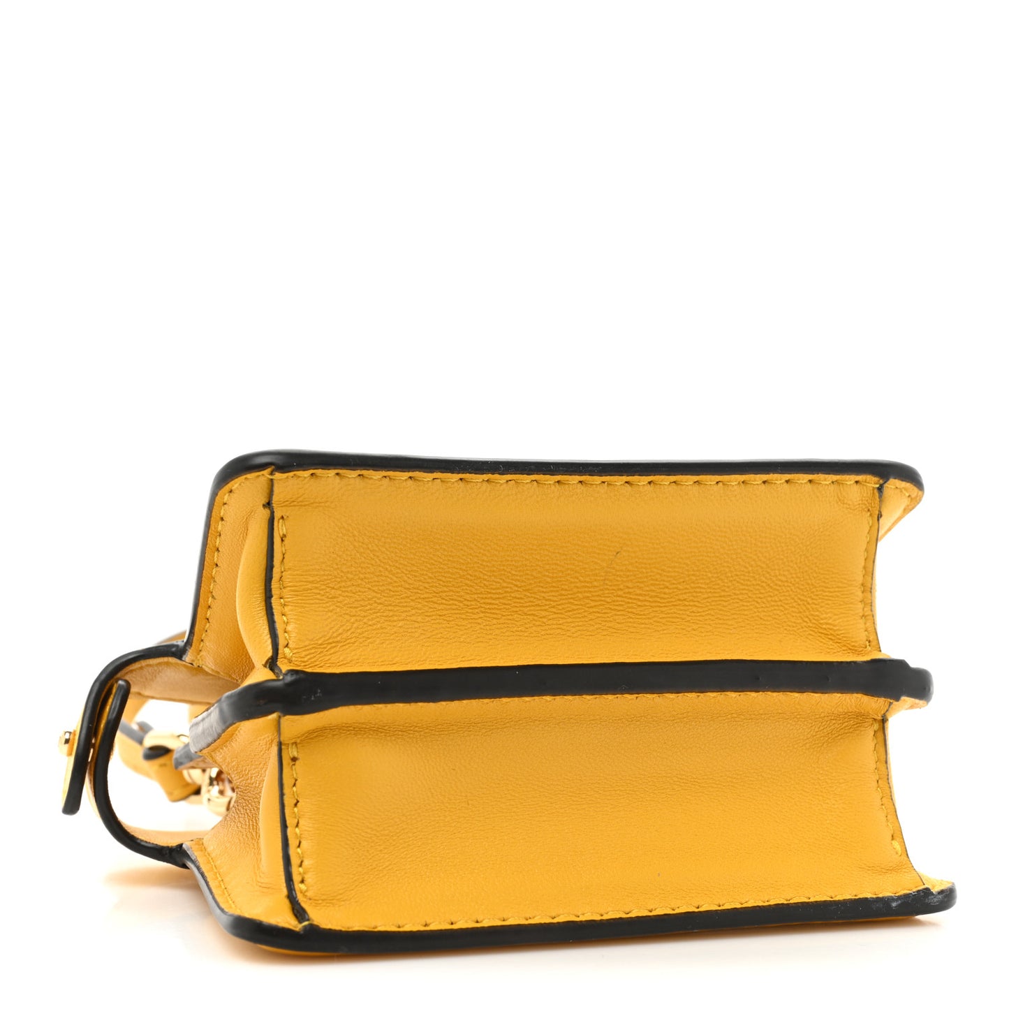 Shiny Nappa Nano Peekaboo Maxi Handle Satchel Mimosa