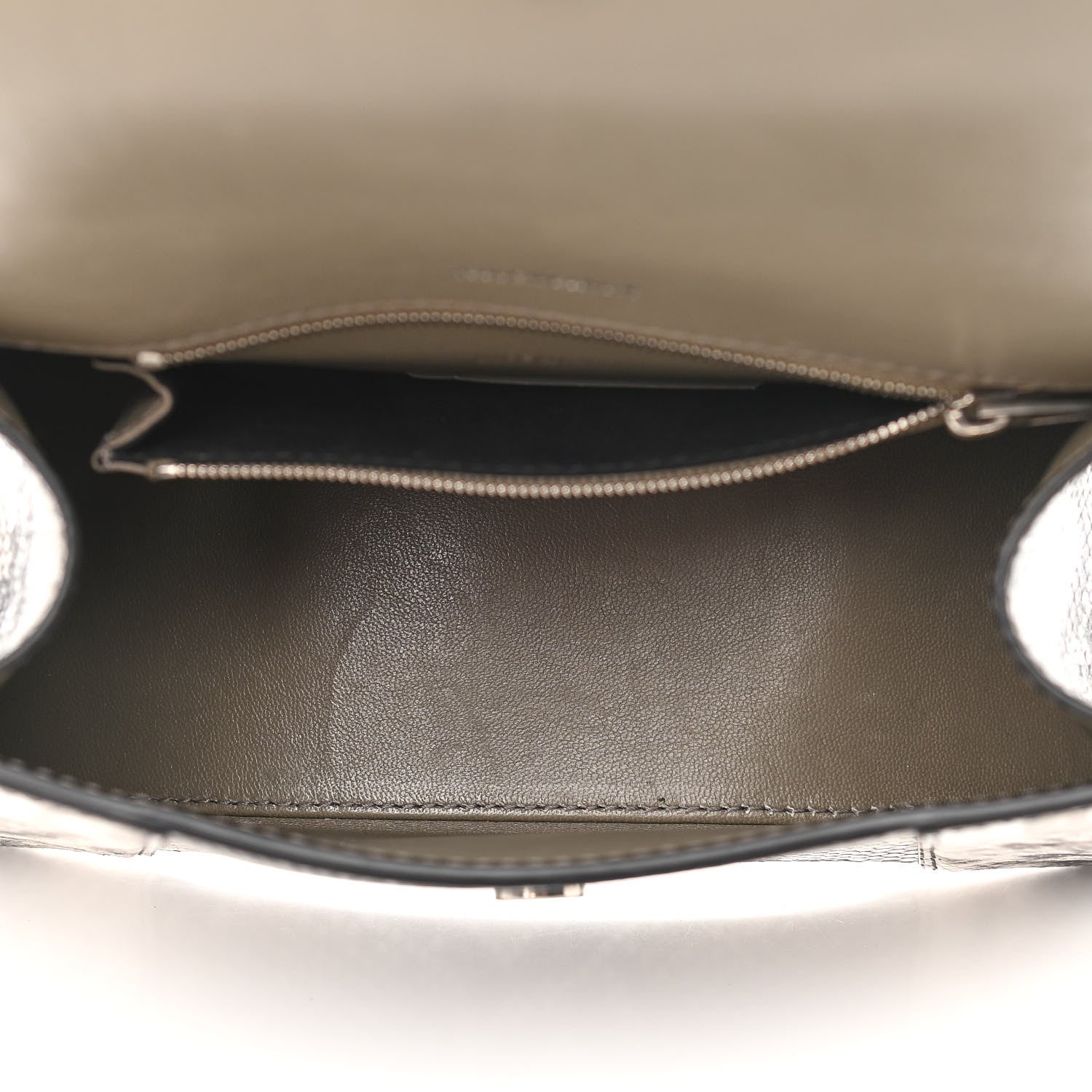 Balenciaga Calfskin Snake Effect Small Hourglass Top Handle Bag Black White 5 of 13