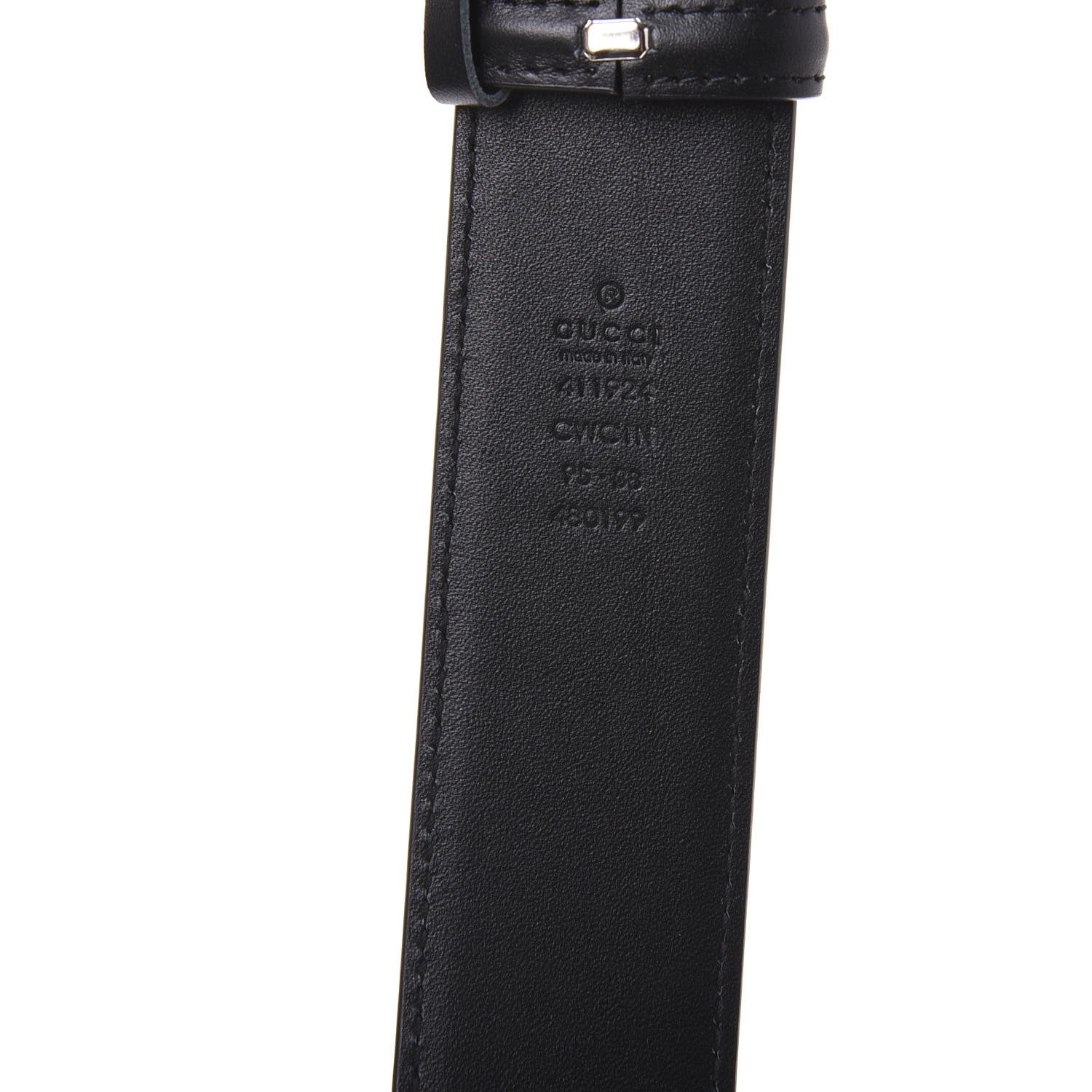 Gucci Guccissima Signature Interlocking G 40mm Belt 95 38 Black 3 of 5