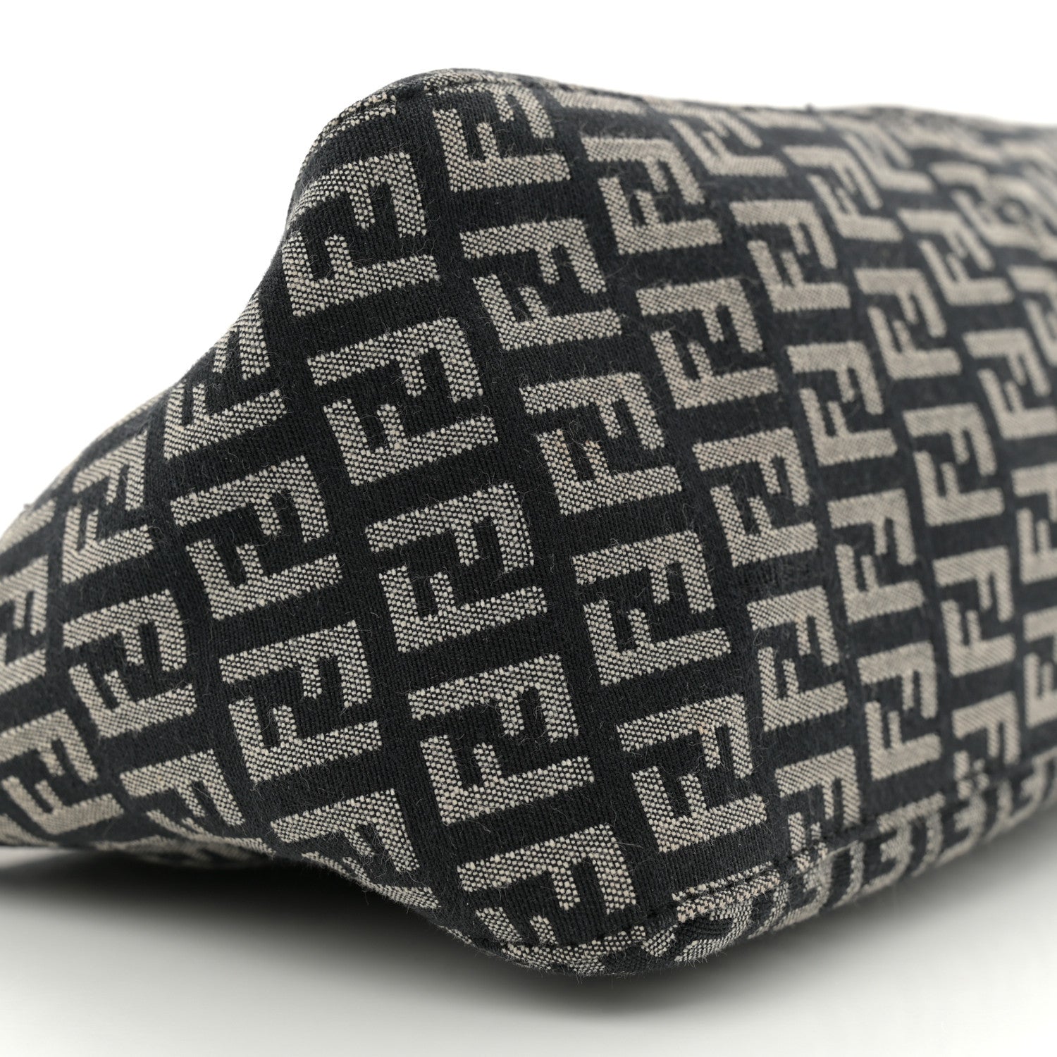 Fendi Zucchino Vitello Pochette Black White 8 of 10