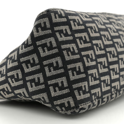 Fendi Zucchino Vitello Pochette Black White 8 of 10