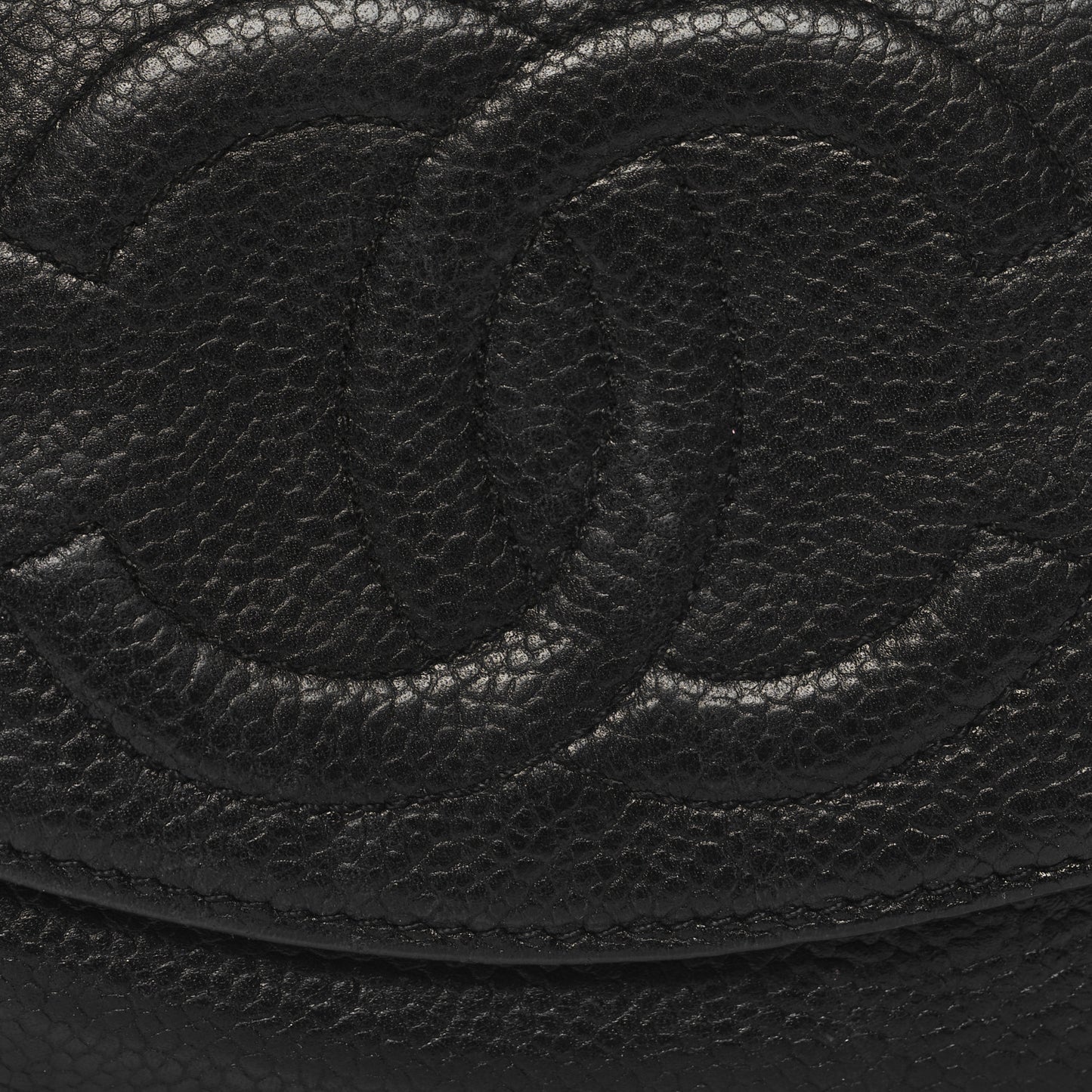 Caviar Timeless CC Compact French Wallet Black