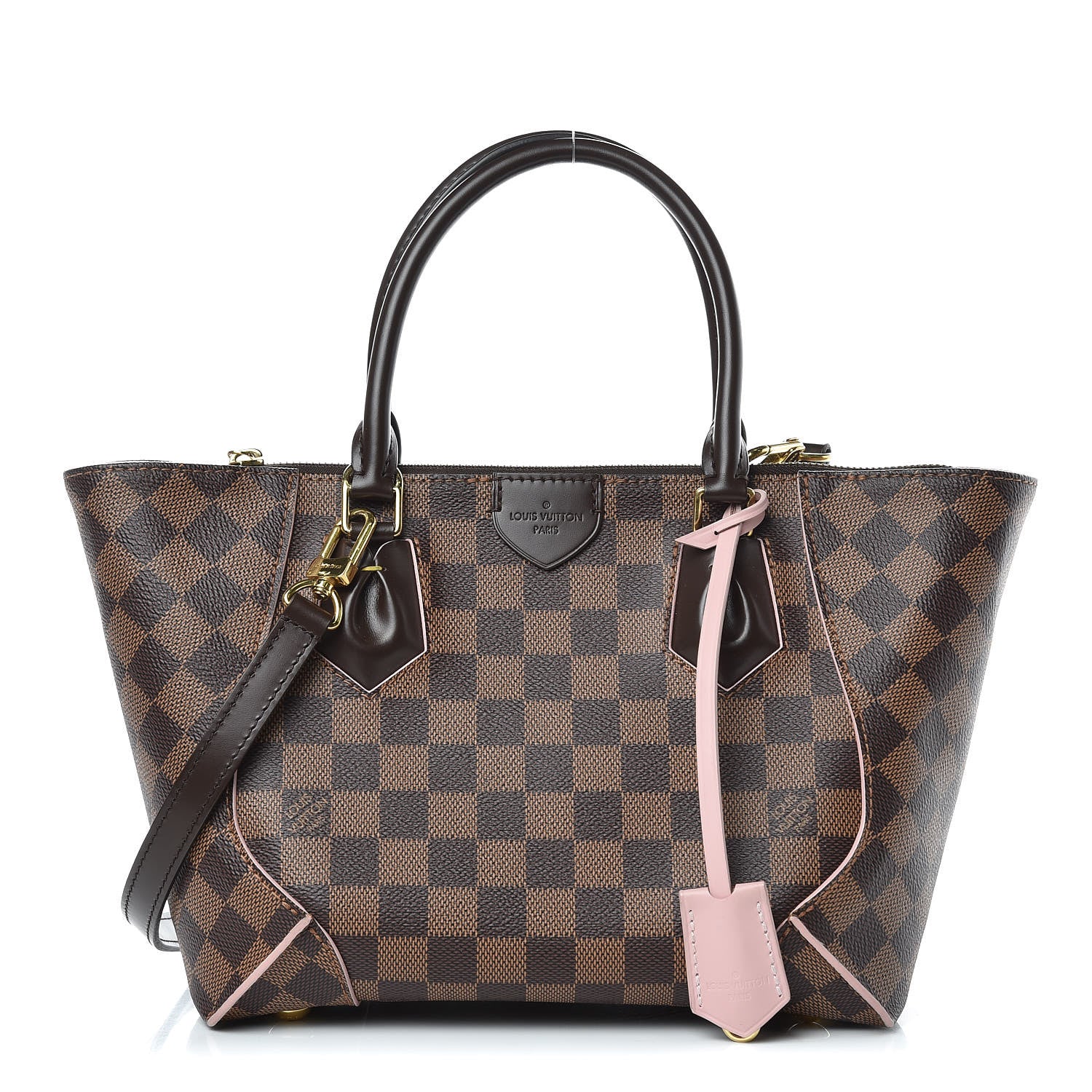 Louis Vuitton Damier Ebene Caissa Tote PM Rose Ballerine 1 of 8