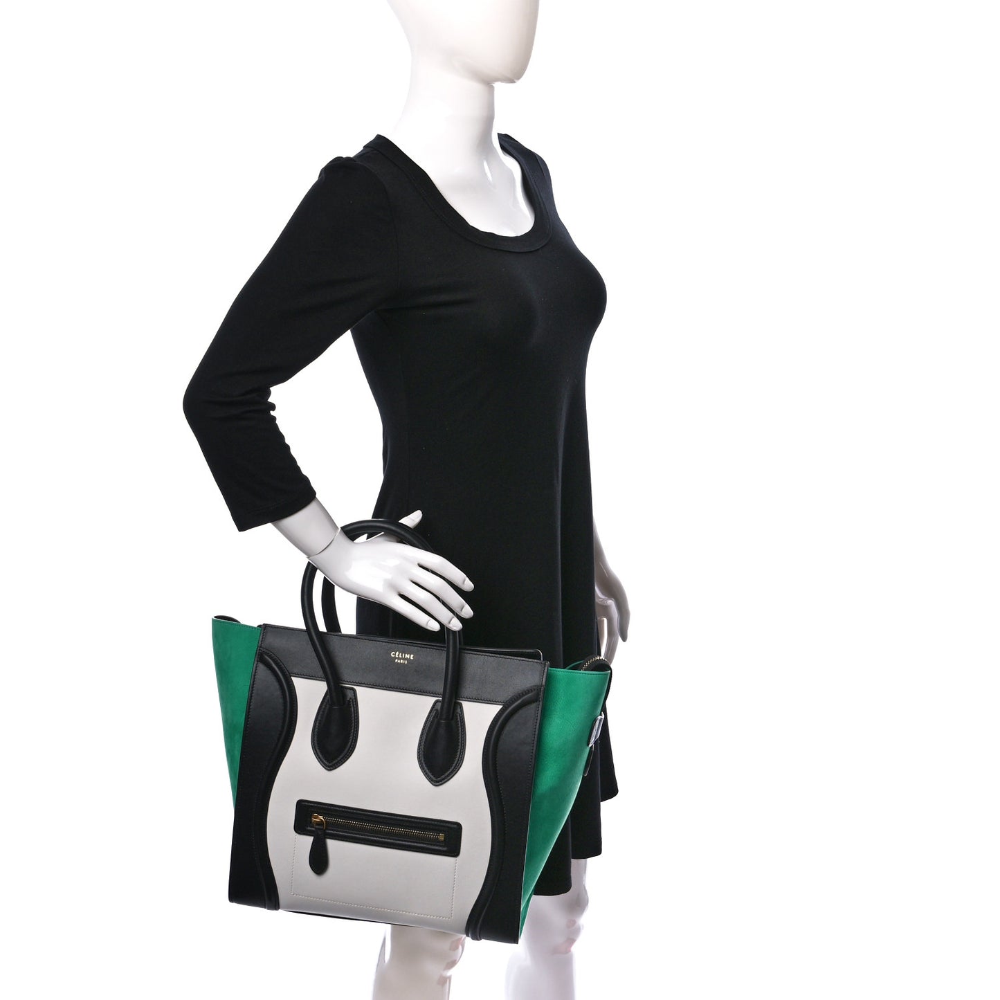 Smooth Calfskin Nubuck Mini Tri-Color Luggage Palm