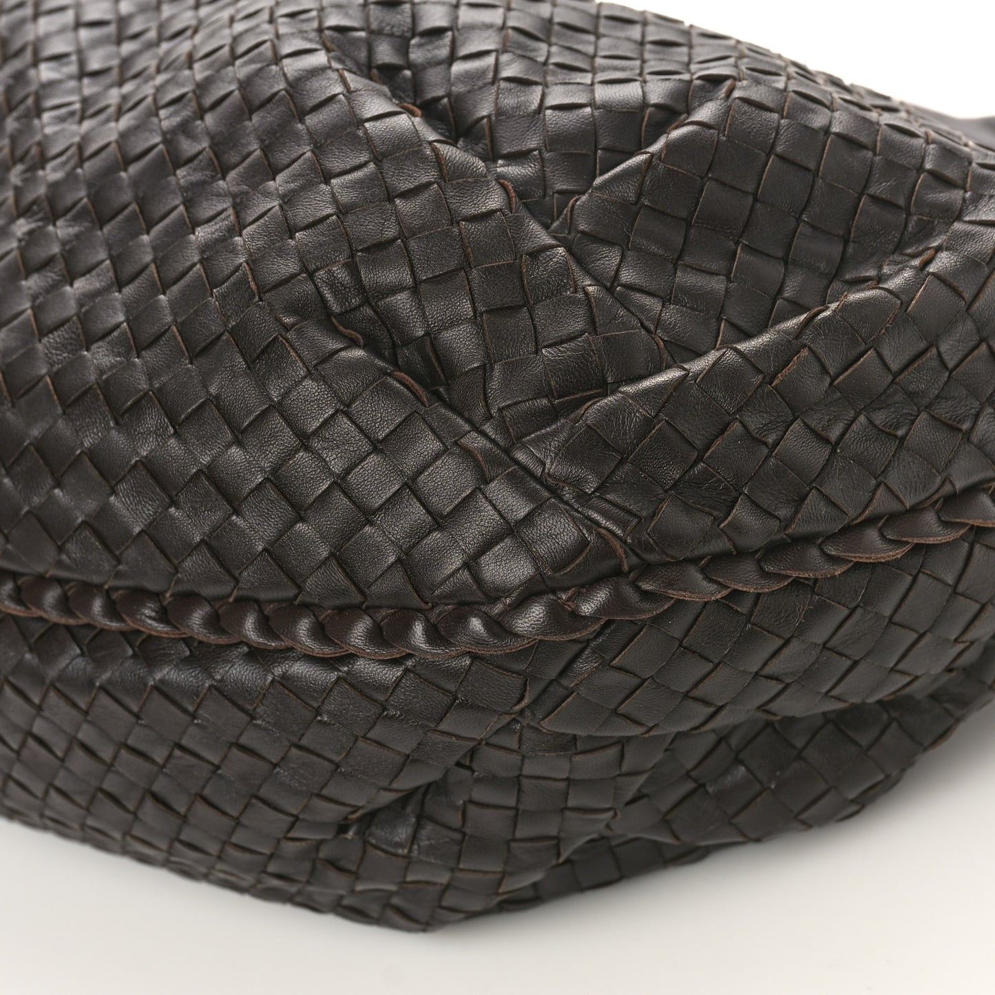 Nappa Intrecciato Large Veneta Hobo Ebano
