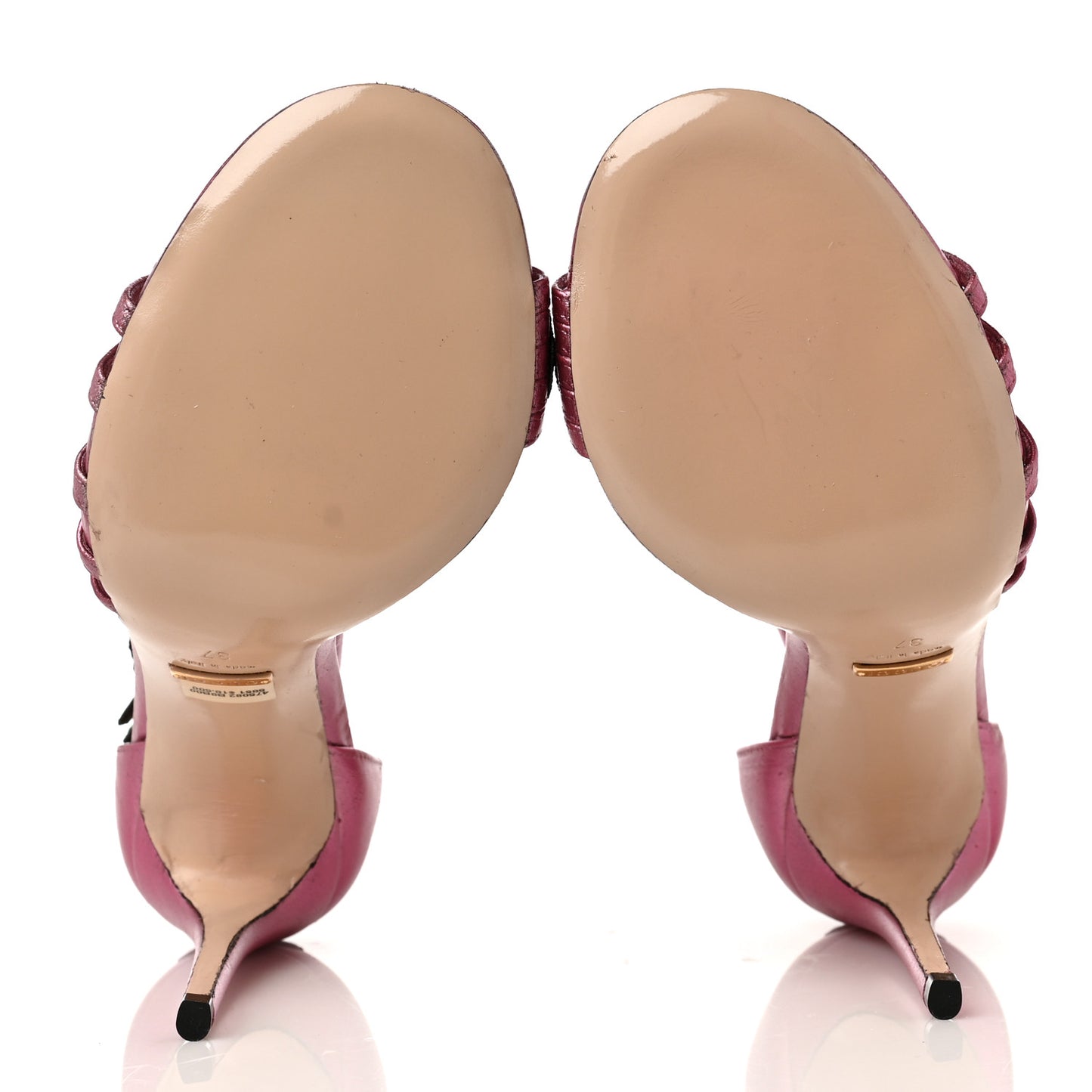 Metallic Nappa Ophelia High Heel Sandals 37 Rosa