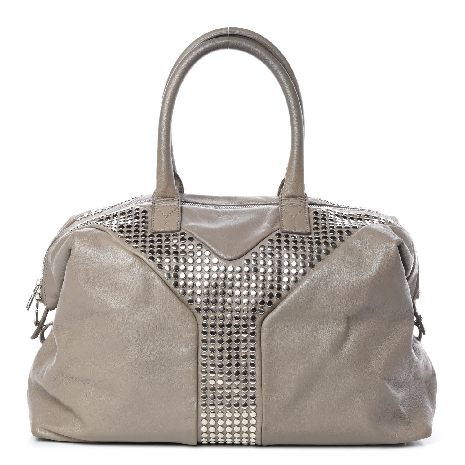 Saint Laurent Chevre Studded Large Rock Stud Easy Y Grey 1 of 21