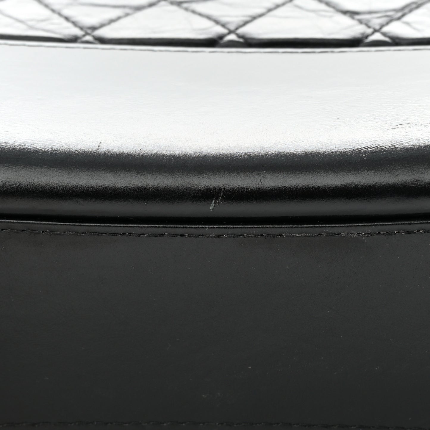 Aged Calfskin Quilted Medium Gabrielle Hobo Black