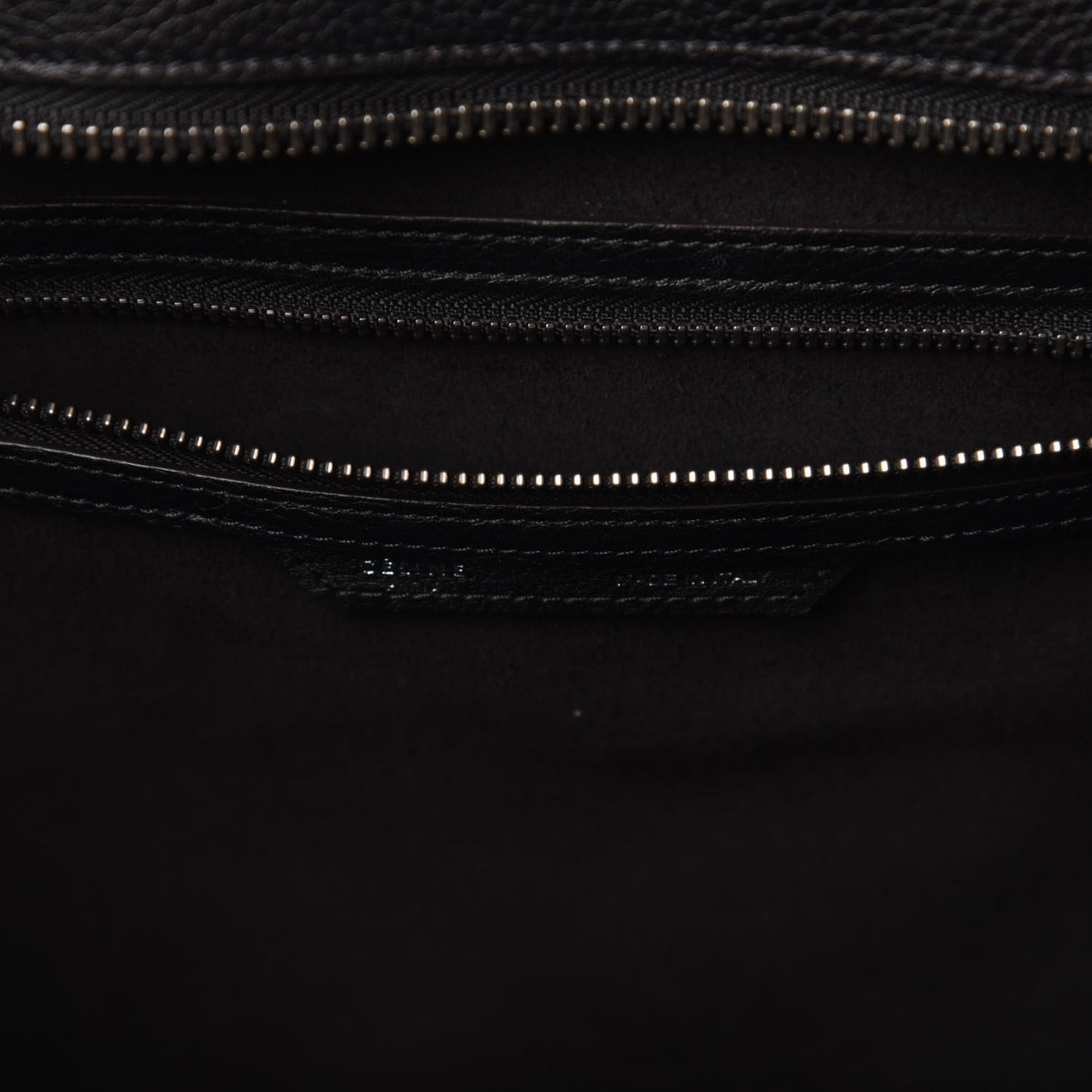 Drummed Calfskin Mini Luggage Black