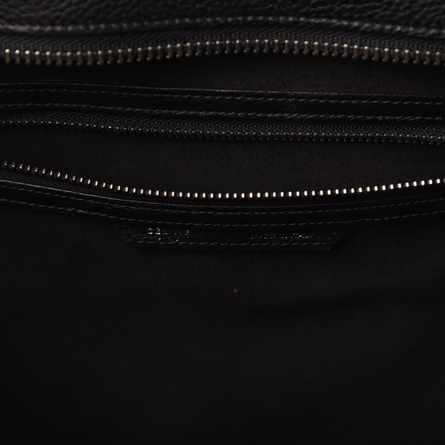 Celine Drummed Calfskin Mini Luggage Black 8 of 9