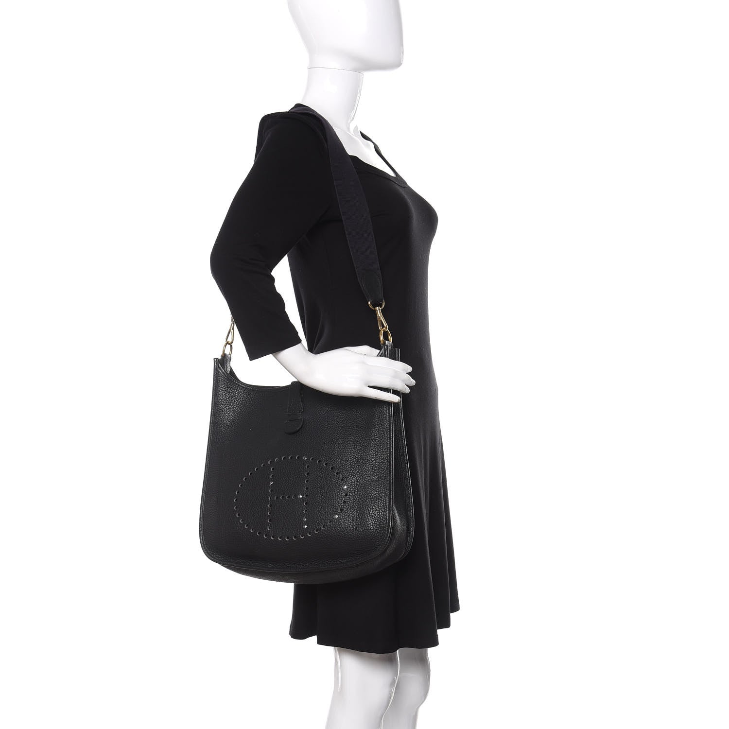 Hermes Taurillon Clemence Evelyne GM Black 2 of 13