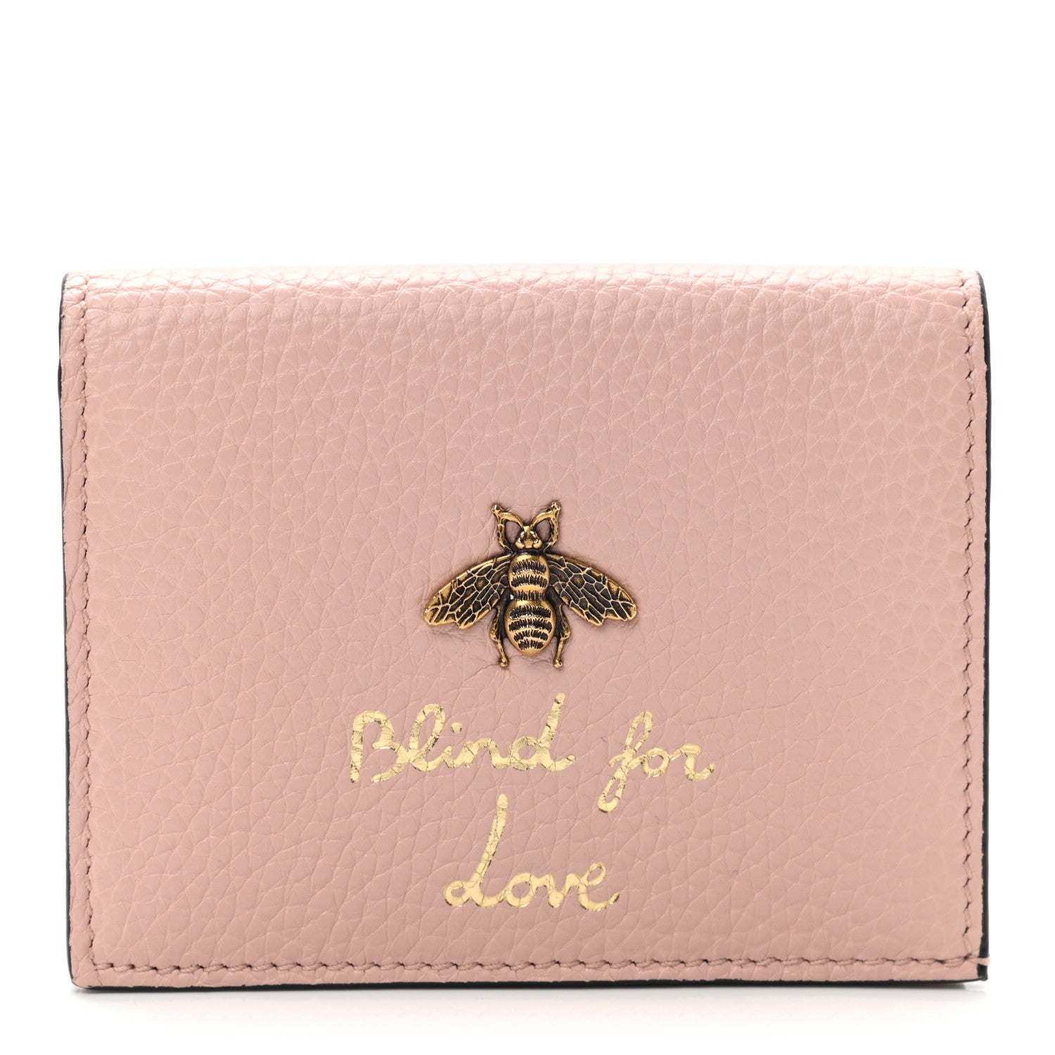 Gucci Cellarius Calfskin Blind for Love Animalier Card Case Perfect Pink 1 of 7