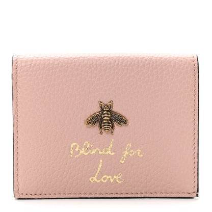 Gucci Cellarius Calfskin Blind for Love Animalier Card Case Perfect Pink 1 of 7