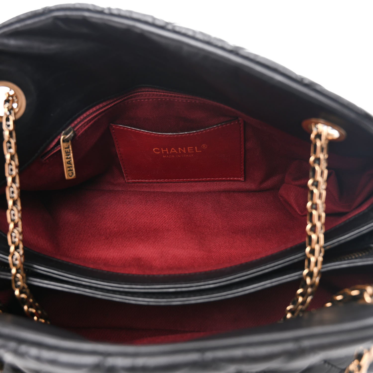 Chanel Aged Calfskin Quilted Medium Just Mademoiselle Black 5 of 12