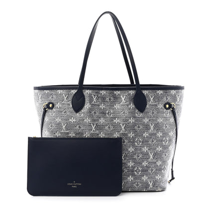 Louis Vuitton Monoglam Neverfull MM Blue 1 of 13