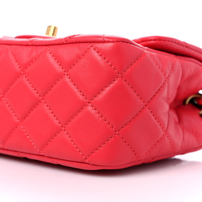 Chanel Lambskin Quilted Mini Pearl Crush Flap Red 9 of 10