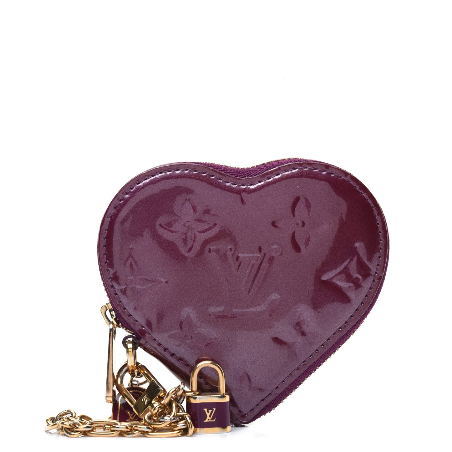 Vernis Heart Coin Purse Violet