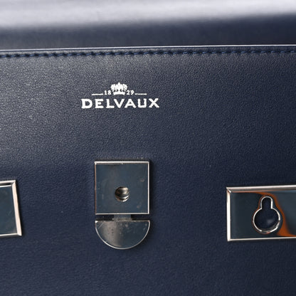Delvaux Calfskin MM Tempete Satchel Navy 6 of 10