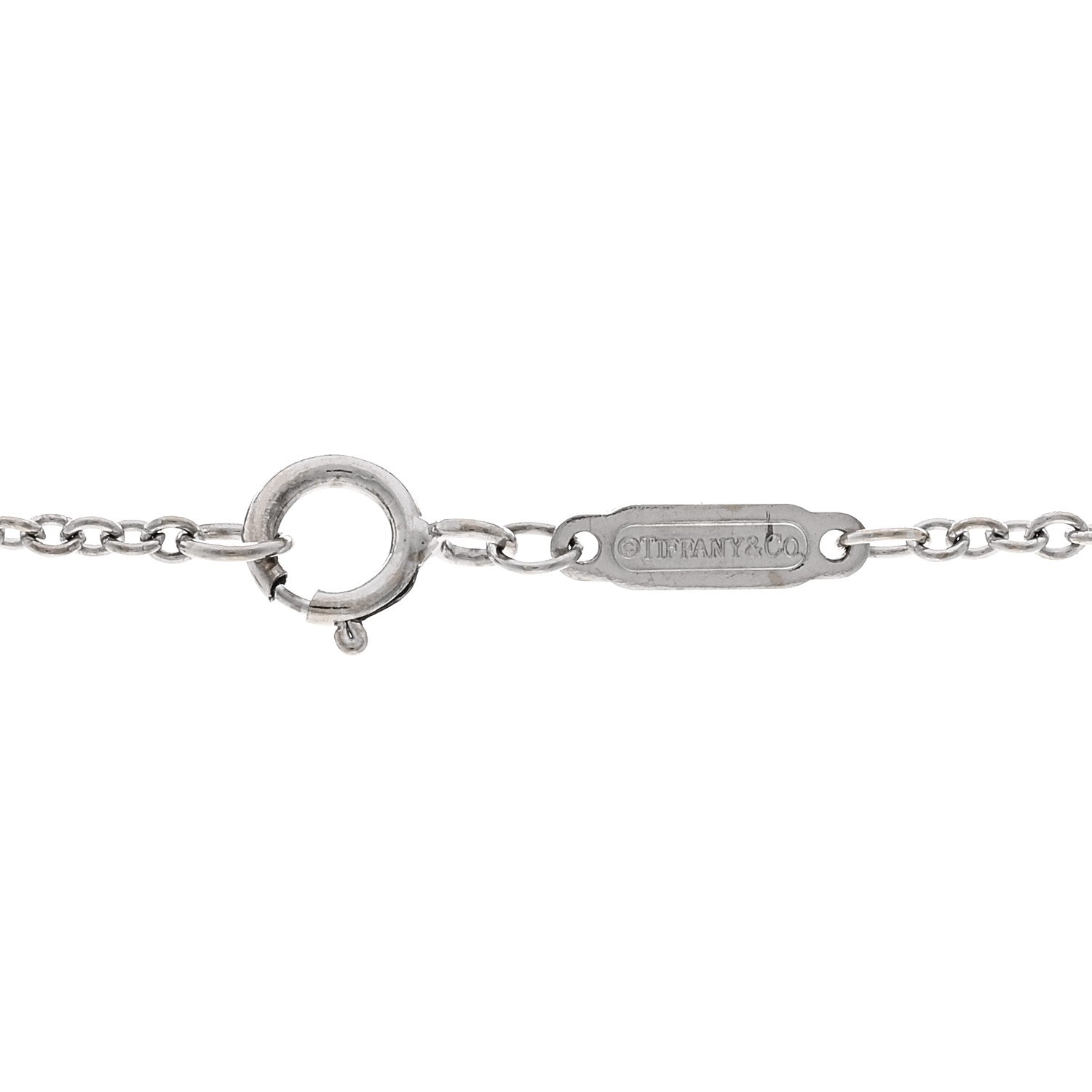 Tiffany 18K White Gold Diamond Knot Necklace 4 of 4