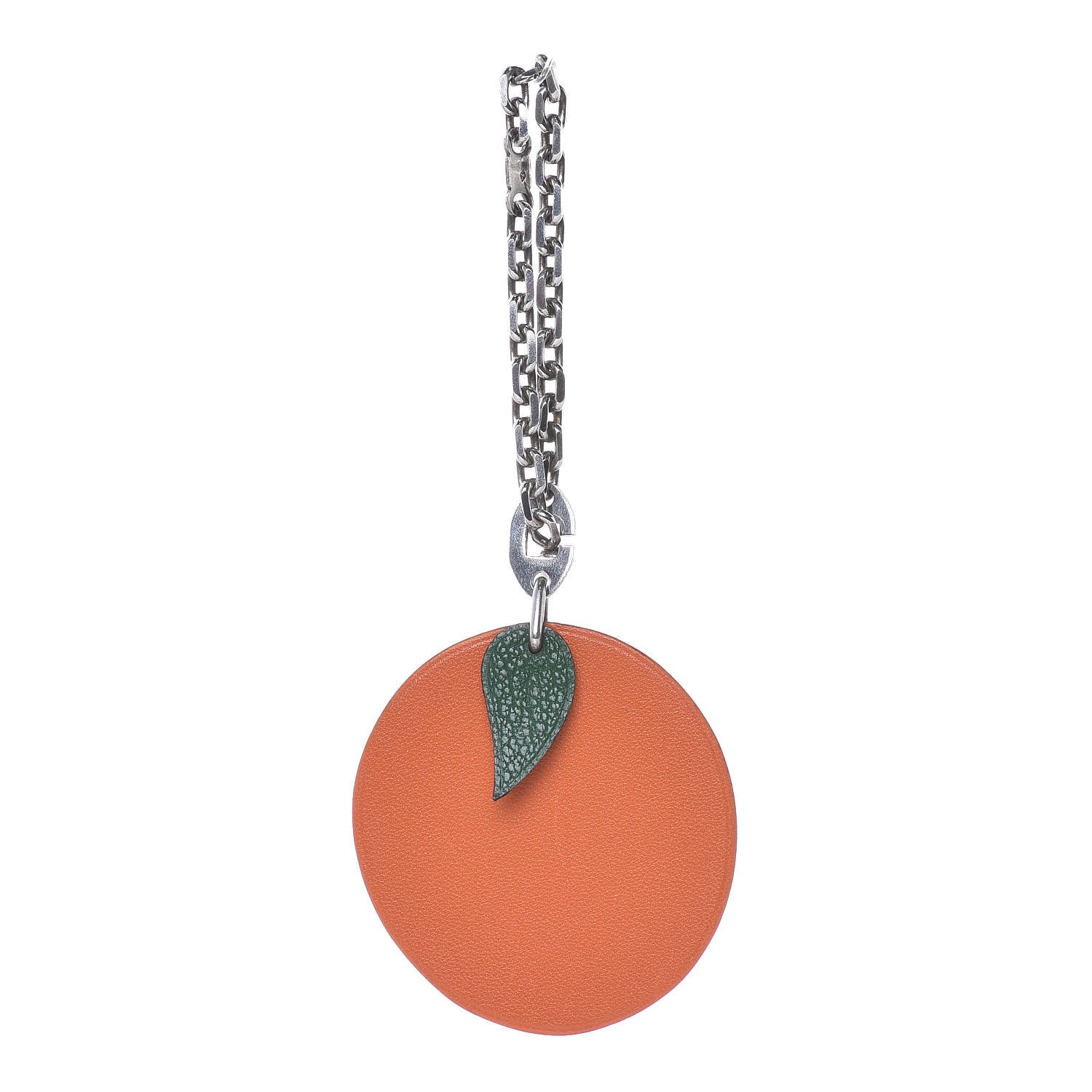Hermes Swift Chevre Orange Key Chain Bag Charm Orange 1 of 8