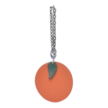 Hermes Swift Chevre Orange Key Chain Bag Charm Orange 1 of 8