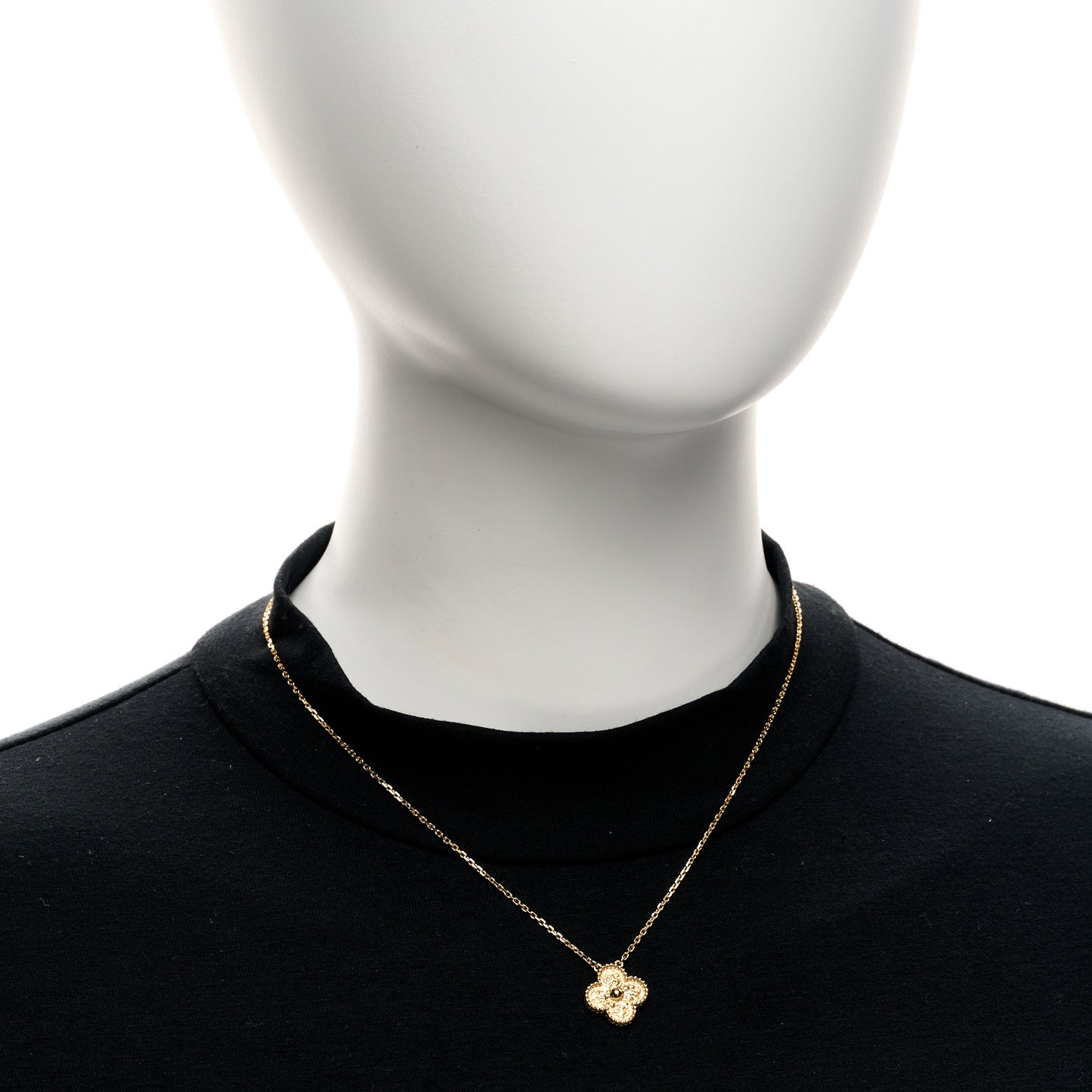18K Yellow Gold Vintage Alhambra Pendant Necklace