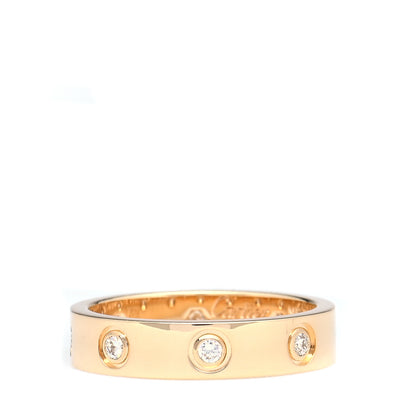 Cartier 18K Yellow Gold 8 Diamond 4mm LOVE Wedding Band Ring 49 5 3 of 7