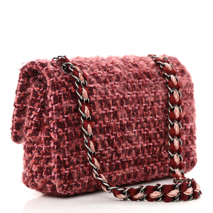 Chanel Tweed Quilted Medium Double Flap Red 2 of 14