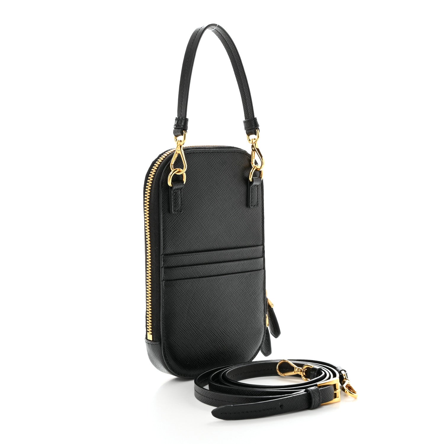 Prada Saffiano Mini Crossbody Bag Black 3 of 16