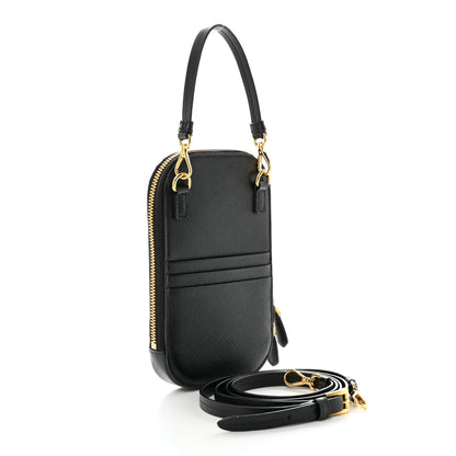 Prada Saffiano Mini Crossbody Bag Black 3 of 16