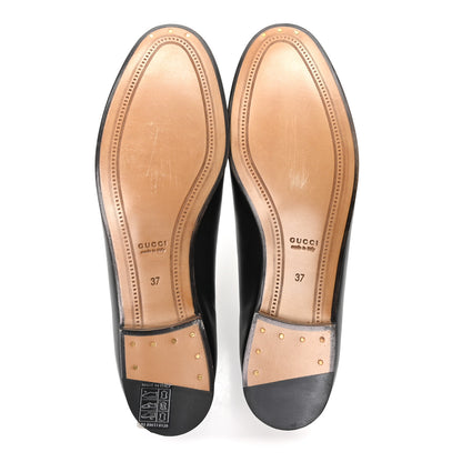 Gucci Calfskin Womens Jordaan Loafers 37 Black 6 of 10