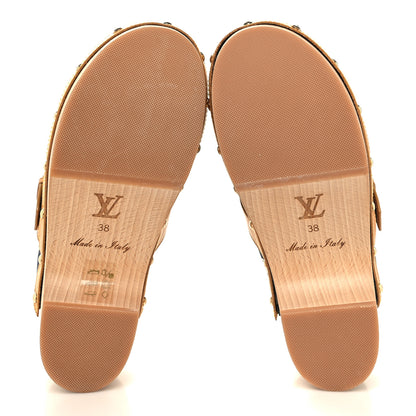 Louis Vuitton Jacquard Since 1854 Cottage Clog Mules 38 Blue 5 of 8
