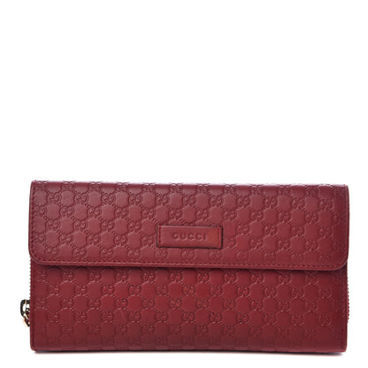 Gucci Soft Microguccissima Continental Zip Wallet Red 1 of 9