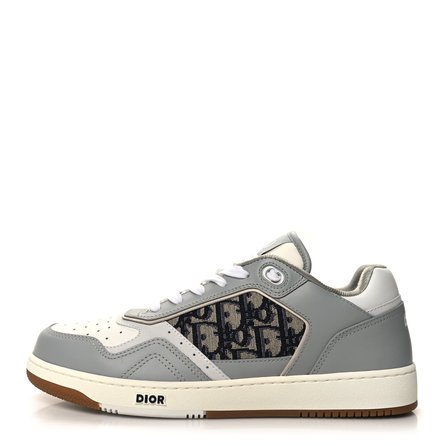 Christian Dior Smooth Calfskin Jacquard Oblique Mens B27 Low Top Sneakers 42 Beige Blue 1 of 9