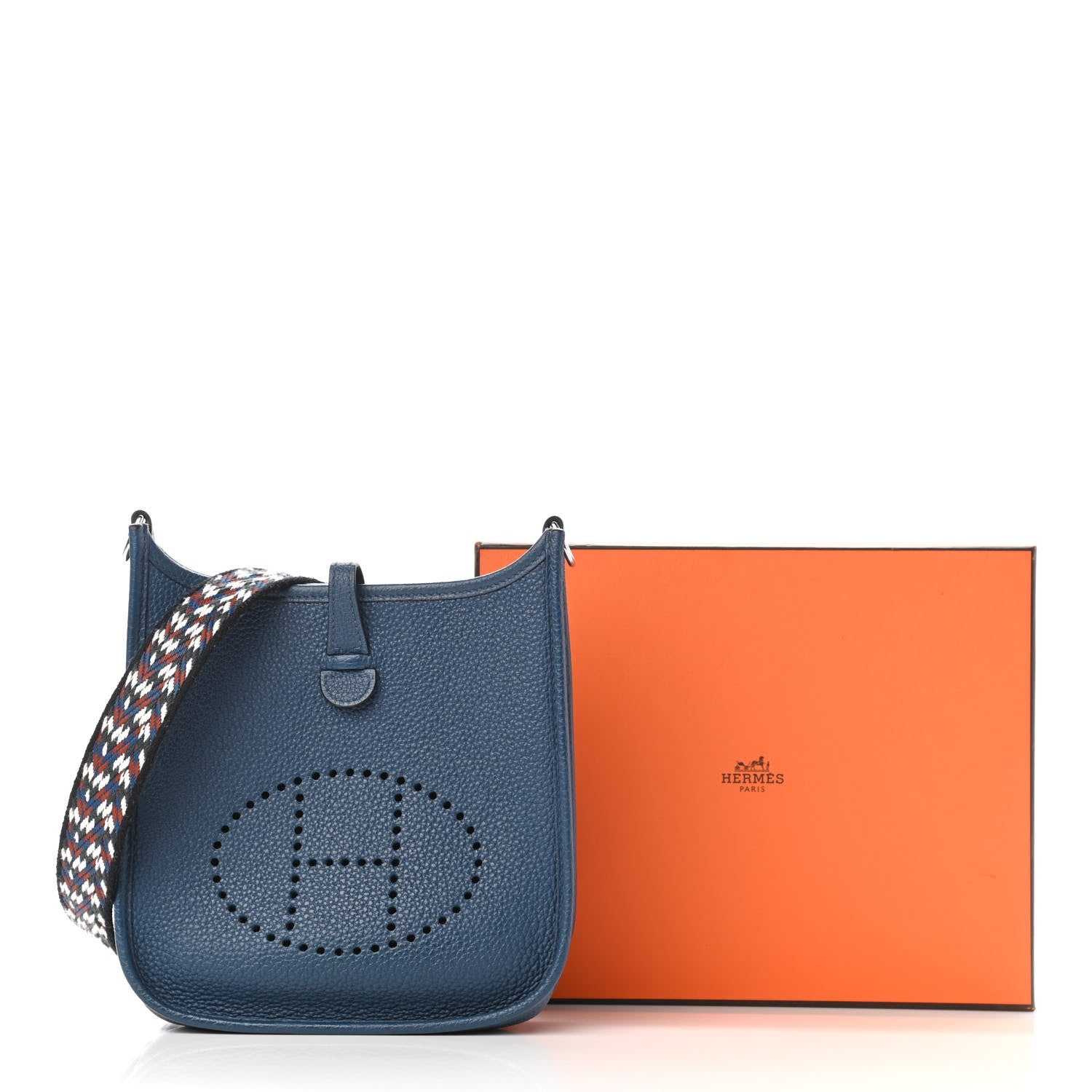 Hermes Taurillon Clemence Zigzag Evelyne TPM Deep Bleu Bleu Zellige Indigo Black 11 of 11