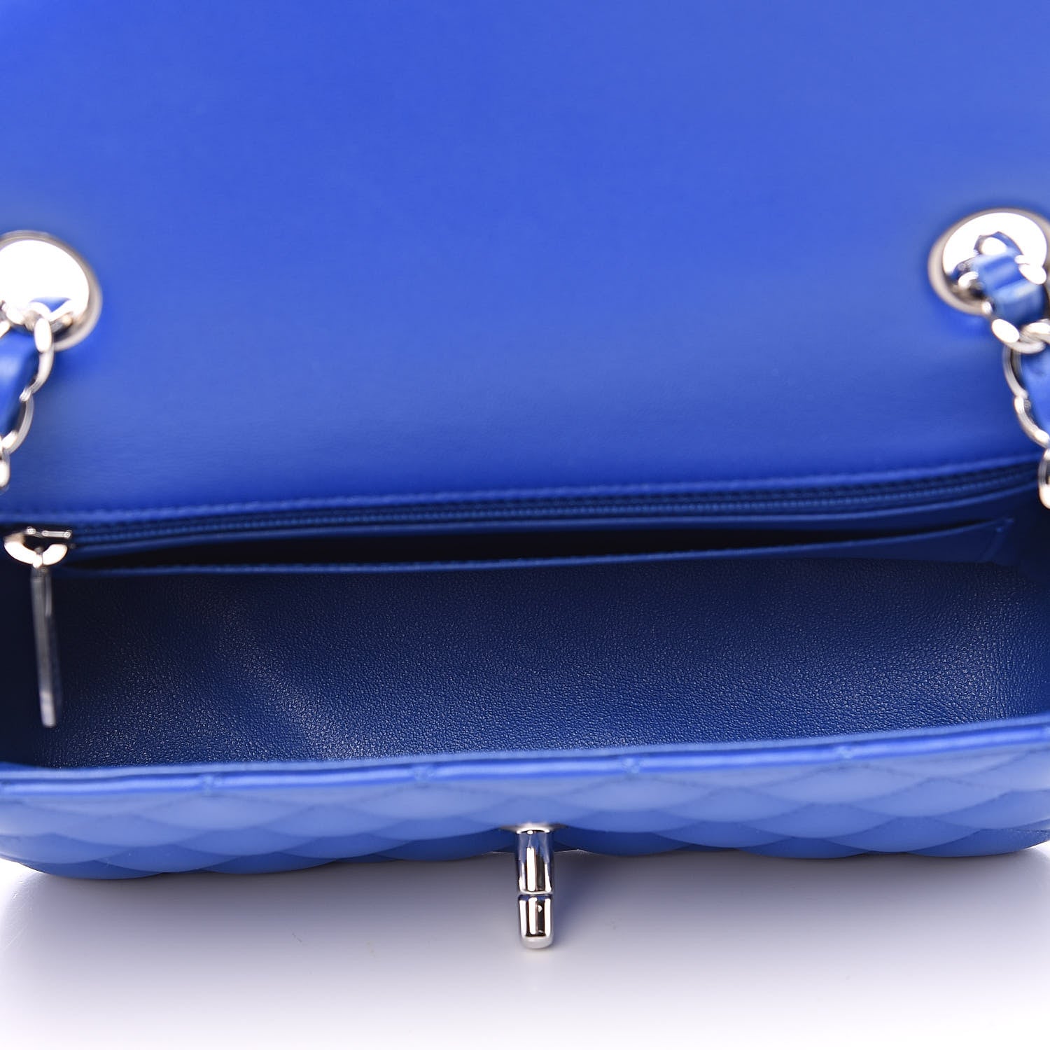 Chanel Lambskin Quilted Mini Rectangular Flap Royal Blue 5 of 12