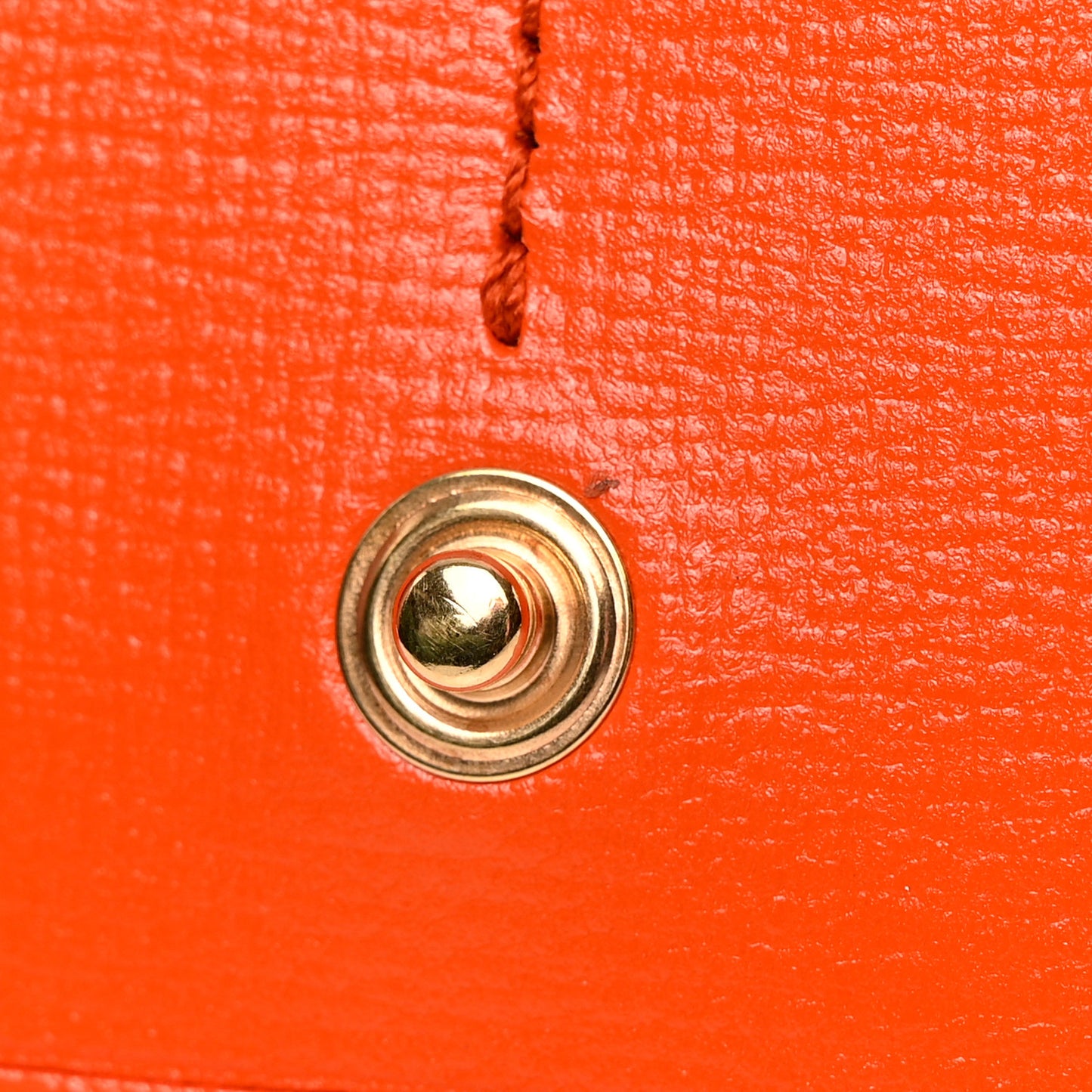 Azalea Calfskin Enamel Horsebit 1955 Wallet On Chain Deep Orange