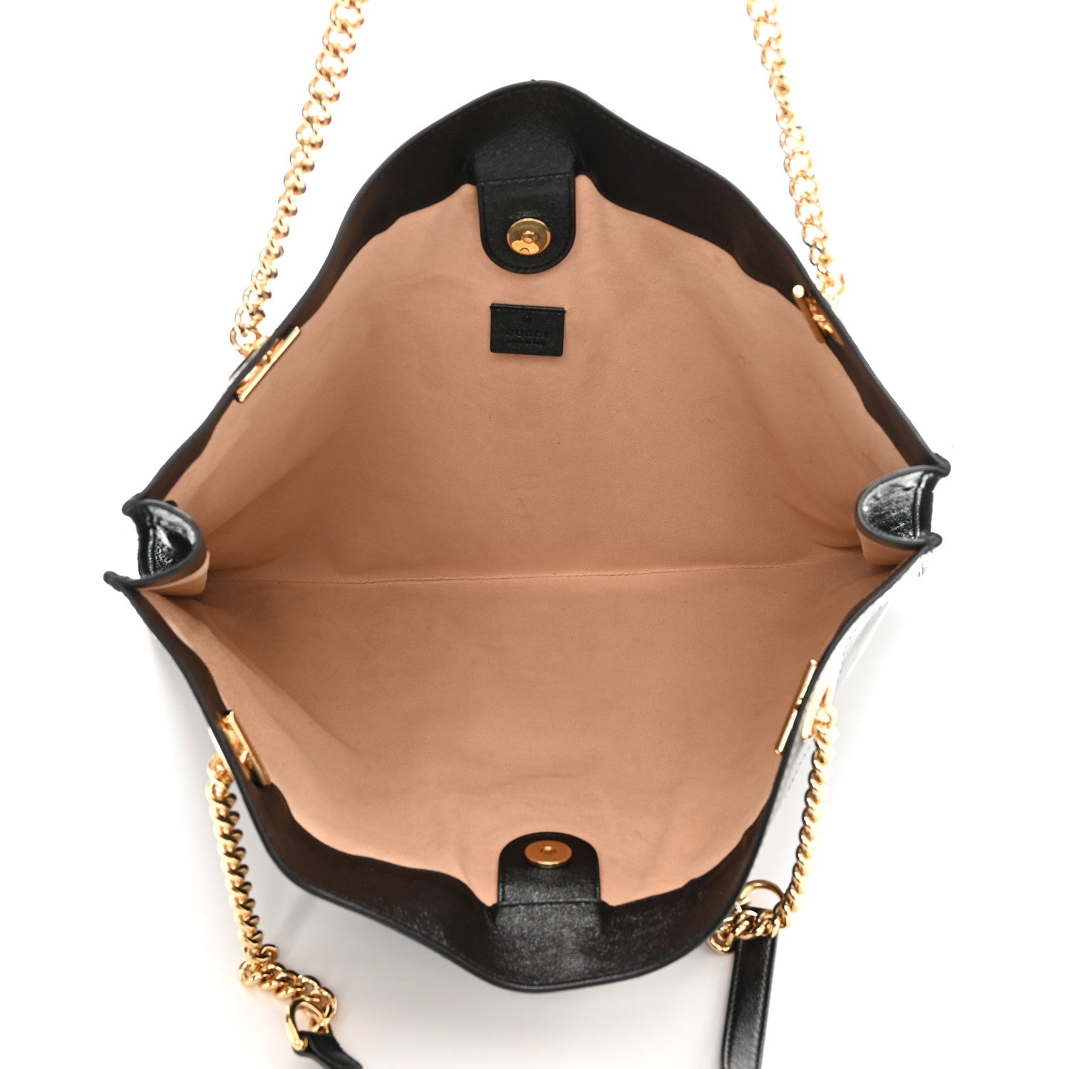 Gucci Calfskin Large Rajah Chain Tote Black 6 of 13