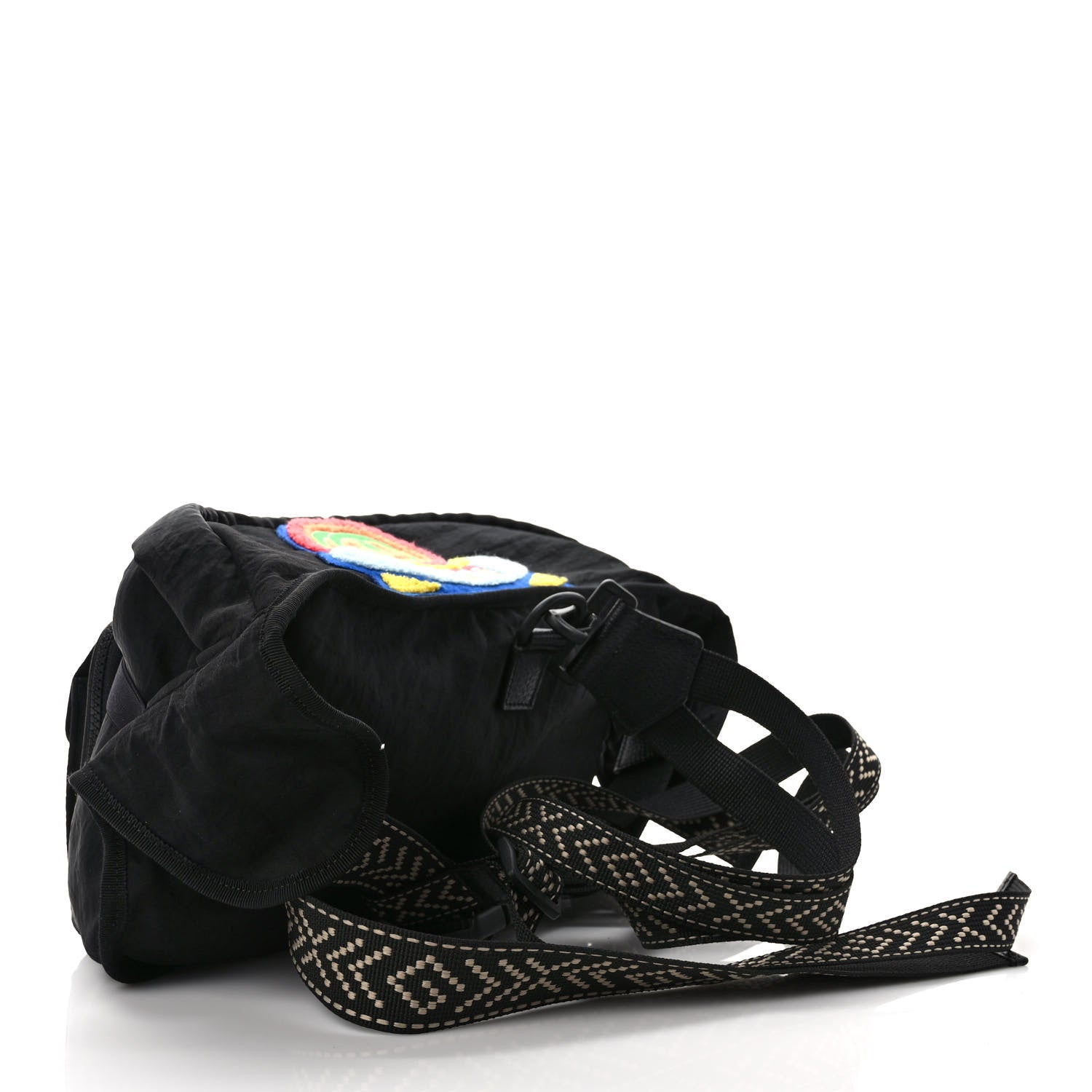 Gucci Nylon 80s Logo Patch Belt Bag Black 3 of 10