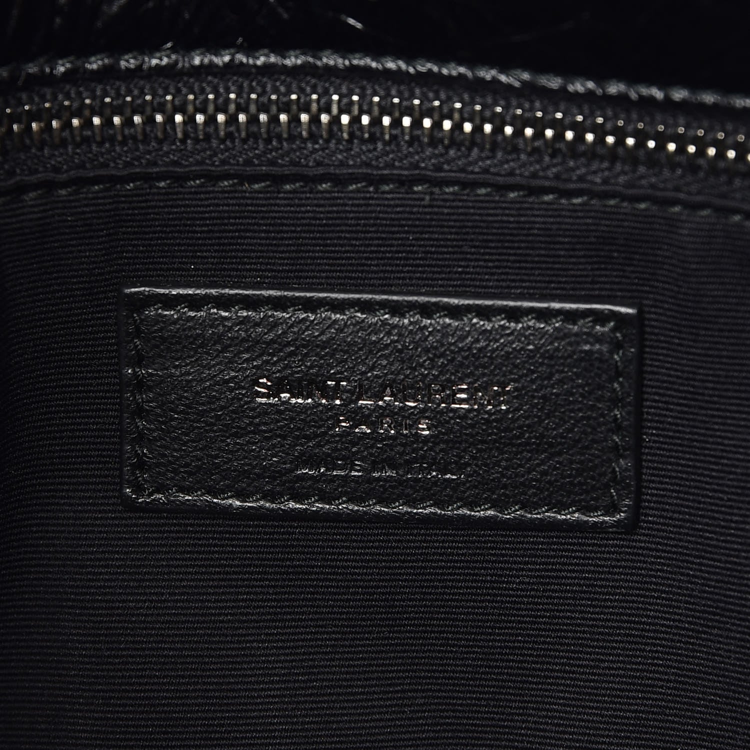 Saint Laurent Crinkled Calfskin Matelasse Monogram Medium Niki Chain Satchel Black 6 of 8