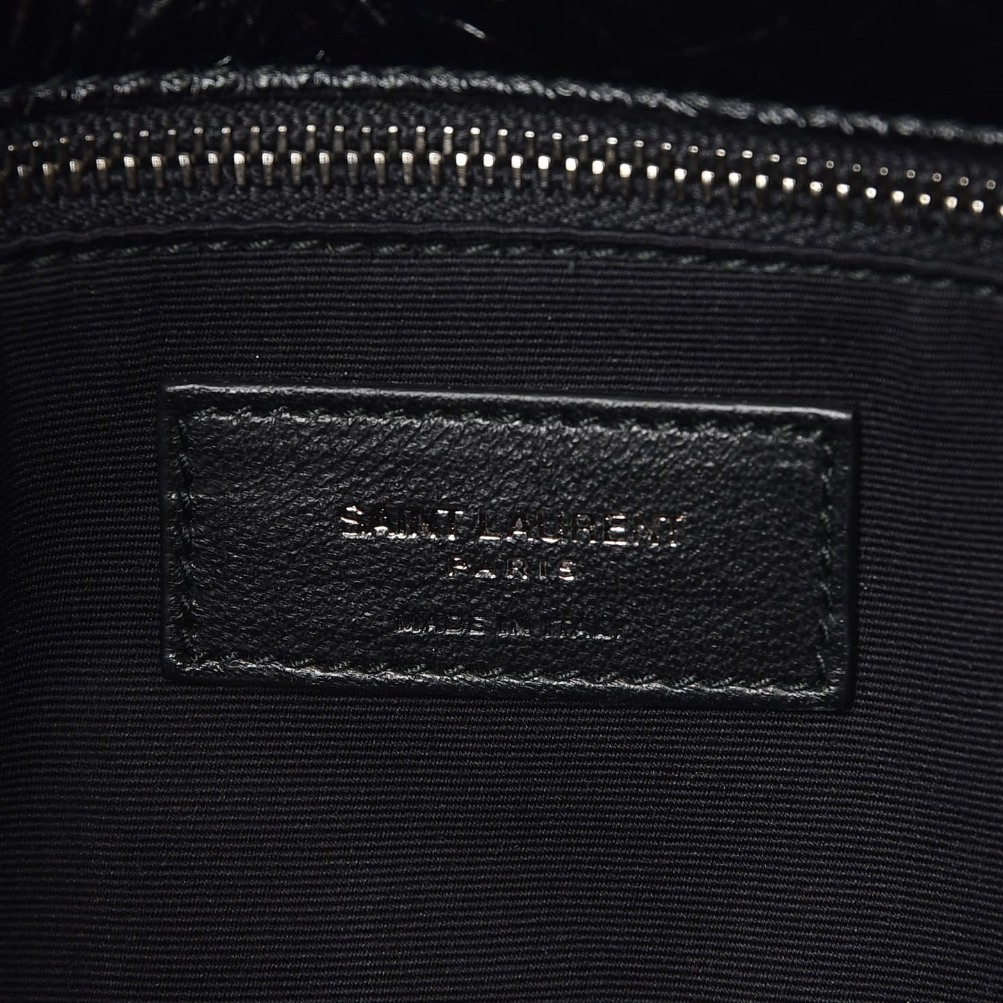 Crinkled Calfskin Matelasse Monogram Medium Niki Chain Satchel Black