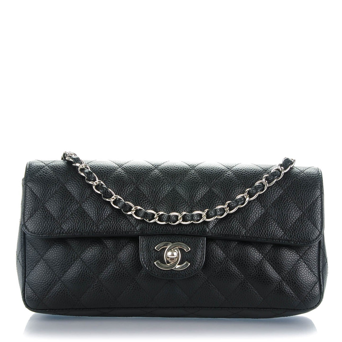 Caviar Quilted East West Flap Black
