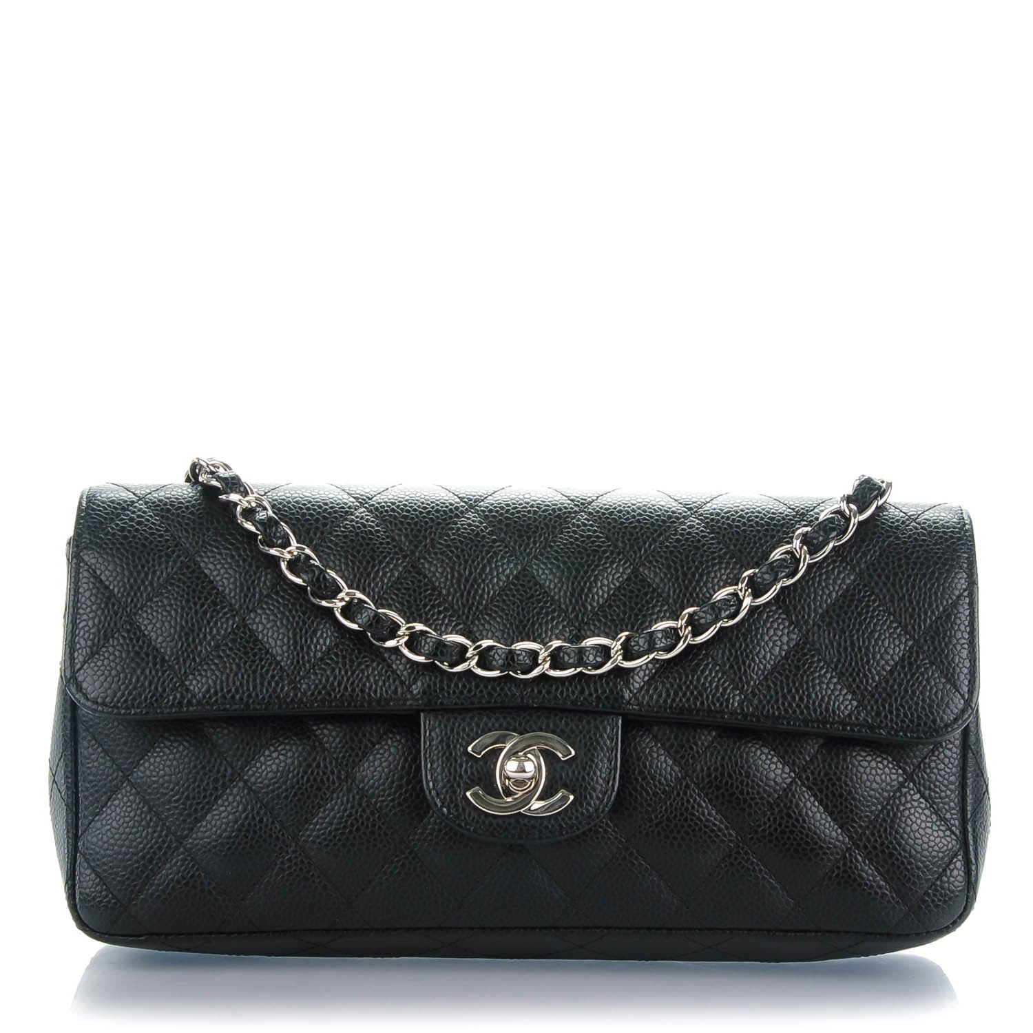 Chanel Caviar Quilted East West Flap Black 1 of 8