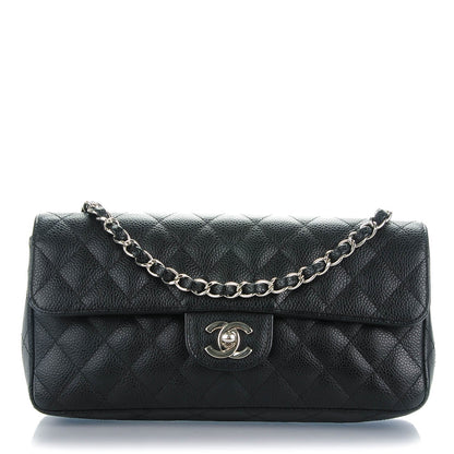 Chanel Caviar Quilted East West Flap Black 1 of 8
