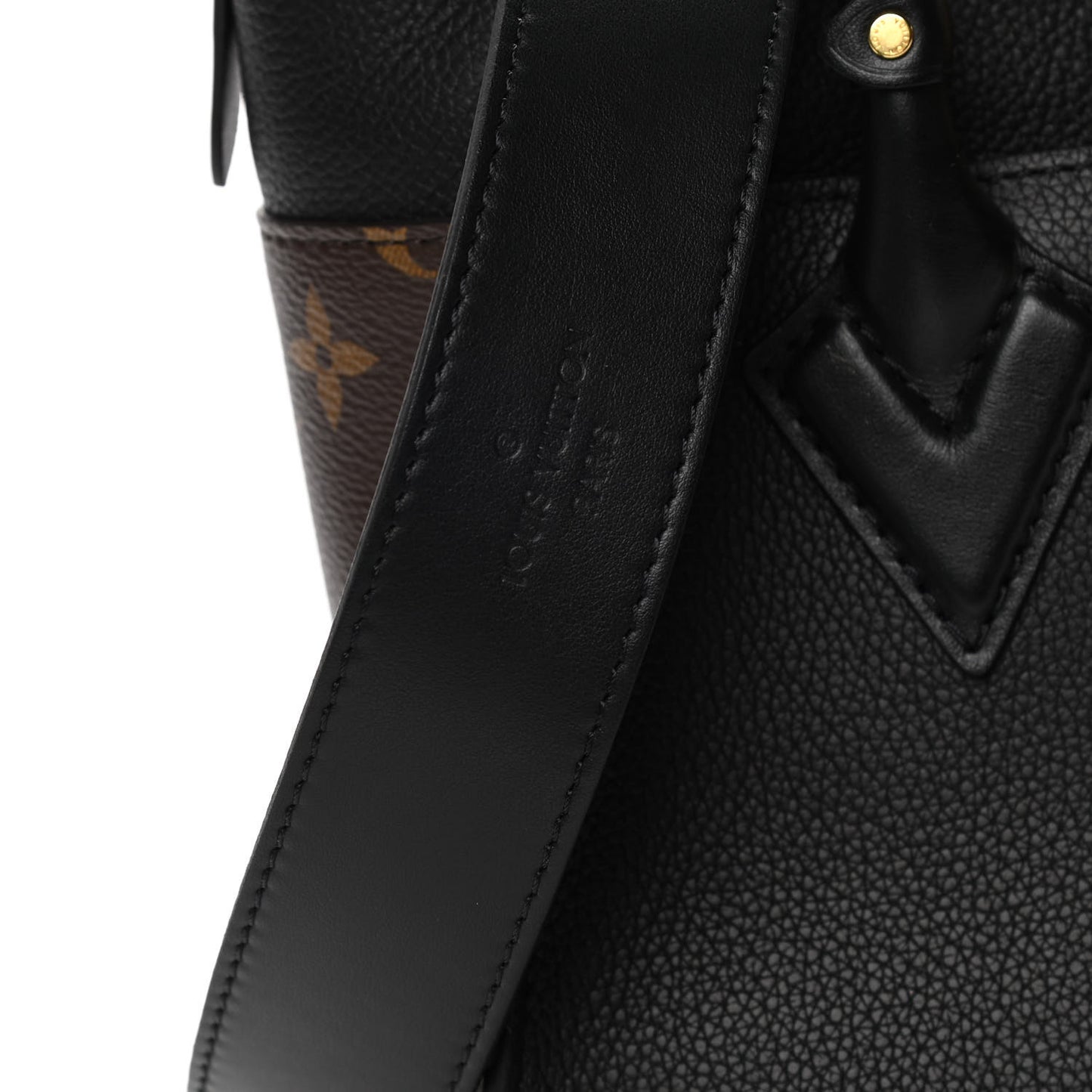 Calfskin Monogram On My Side PM Black