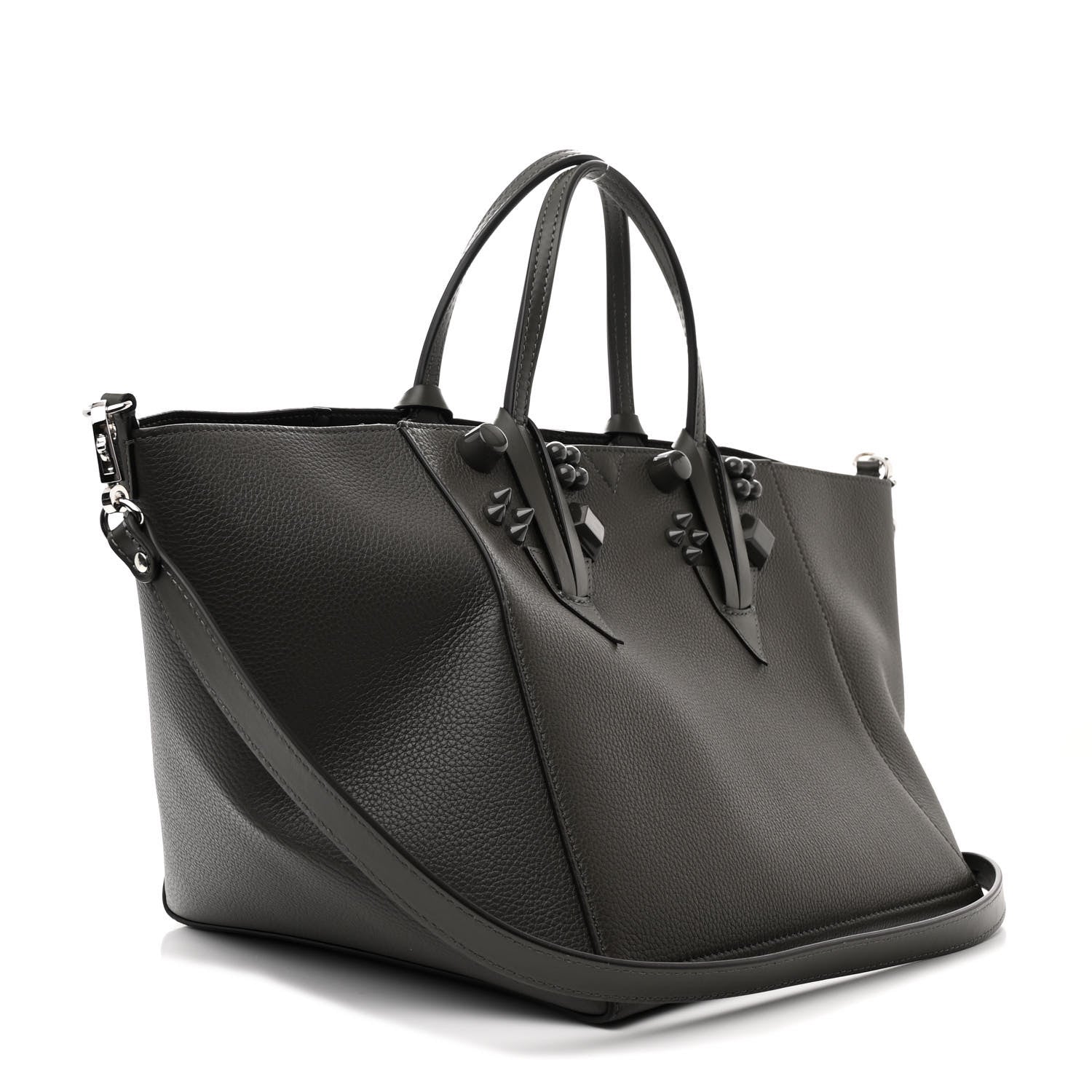 Christian Louboutin Calfskin Empire Spike Studded Small Cabachic Tote Rocket 3 of 10