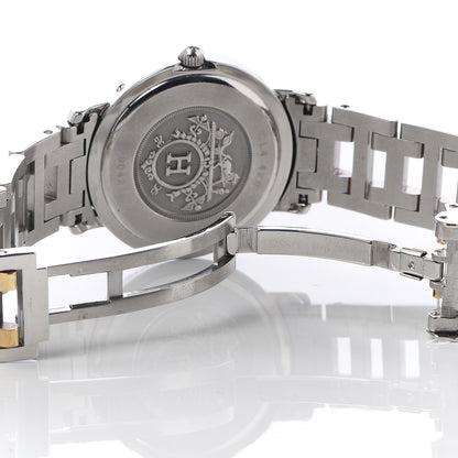 Hermes Stainless Steel 30mm Clipper Quartz Watch Gold 6 of 6